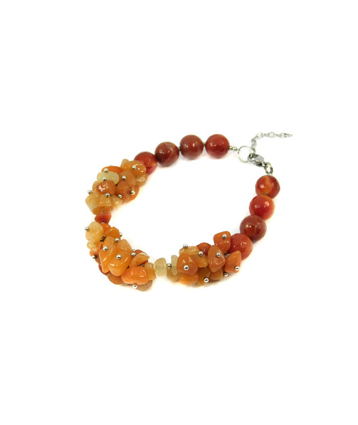 Exclusive bracelet "Suzy" Carnelian face, crumb