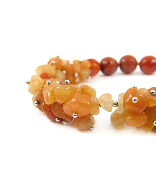 Exclusive bracelet "Suzy" Carnelian face, crumb