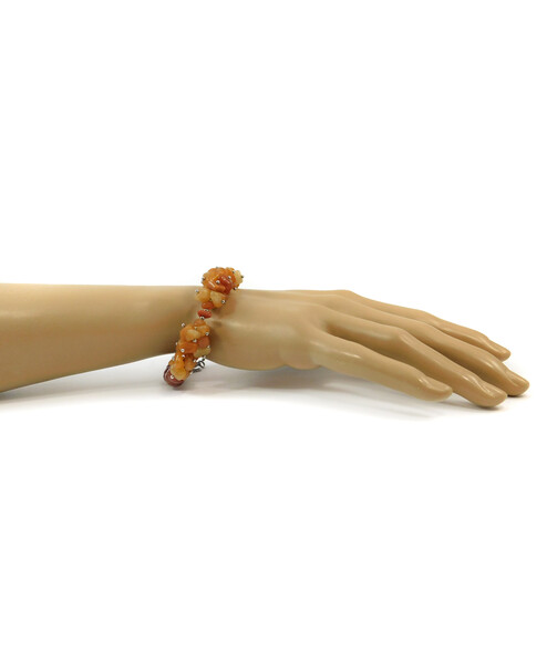 Exclusive bracelet "Suzy" Carnelian face, crumb