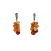 Exclusive earrings &quot;Suzy&quot; Carnelian face, crumb