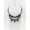 Exclusive necklace &quot;Prima donna&quot; Pomegranate, crumb, 2 rows