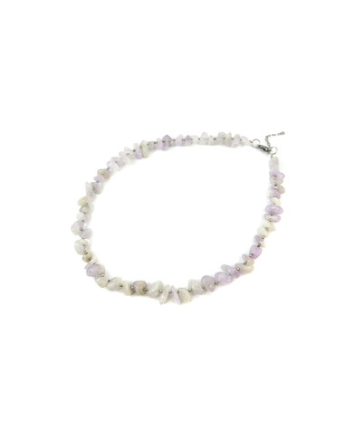 Necklace "Mini" Amethyst lavender crumb