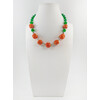 Exclusive necklace &quot;Sviatoslav&quot; Coral galtovka, chrysoprase