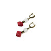 Exclusive earrings &quot;Manuella&quot; Coral, Adular