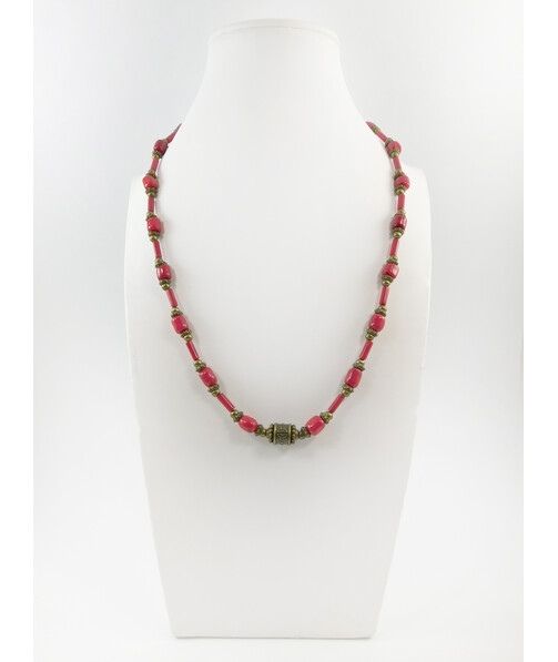 Exclusive necklace "Lina" Coral tube, galotvka