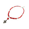 Exclusive necklace &quot;Rizari&quot; Coral galotvka, rondel