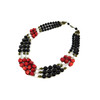 Exclusive necklace &quot;Ardana&quot; Agate, coral, 3 rows