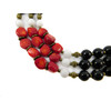 Exclusive necklace &quot;Ardana&quot; Agate, coral, 3 rows