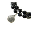 Exclusive necklace &quot;Raisa&quot; Agate, Hematite cube, rondel, 2 rows