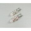 Exclusive earrings &quot;Suzy&quot; Rose quartz face, crumb