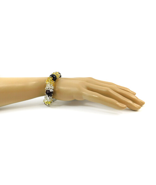 Exclusive bracelet "Awakening" Garnet, Citrine, Rock crystal crumb