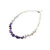 Necklace &quot;Mini&quot; Amethyst, Quartz, Rock crystal crumb