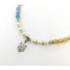 Exclusive necklace &quot;Motherland 2&quot; Aquamarine, Citrine, Pearls