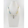 Exclusive necklace &quot;Motherland 2&quot; Aquamarine, Citrine, Pearls