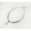 Exclusive necklace &quot;Fatherland&quot; Aquamarine, Citrine, Pearls