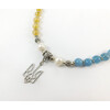 Exclusive necklace &quot;Fatherland&quot; Aquamarine, Citrine, Pearls