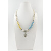 Exclusive necklace &quot;Fatherland&quot; Aquamarine, Citrine, Pearls