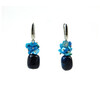 Exclusive earrings &quot;Prima donna&quot; Agate barrel, Mother of pearl crumb