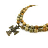 Exclusive necklace &quot;Roma&quot; Jasper, 2 rows