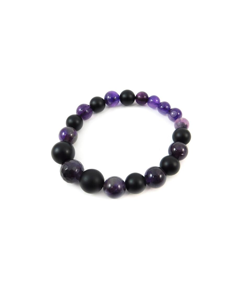 Exclusive bracelet "Nita" Amethyst, Shungite