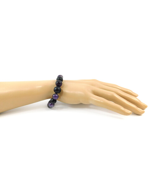 Exclusive bracelet "Nita" Amethyst, Shungite