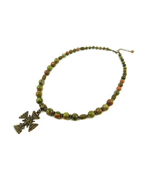 Exclusive necklace "Myrosya" Jasper