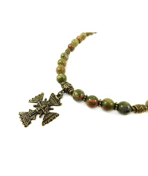 Exclusive necklace "Myrosya" Jasper