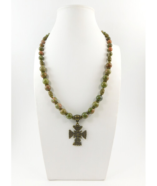 Exclusive necklace "Myrosya" Jasper