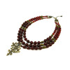 Exclusive necklace &quot;Doris&quot; Carnelian, 3 rows