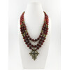 Exclusive necklace &quot;Doris&quot; Carnelian, 3 rows