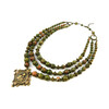 Exclusive necklace &quot;Dana&quot; Jasper, 3 rows