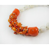 Exclusive bracelet &quot;Mikorason 3&quot; Mother-of-pearl, Coral, orange tail, crumb