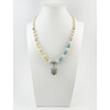 Exclusive necklace &quot;Motherland 5&quot; Aquamarine, Citrine, Pearls