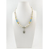 Exclusive necklace &quot;Motherland 4&quot; Aquamarine, Citrine, Pearls