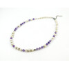 Exclusive necklace &quot;Soprano&quot; Amethyst facet, Pearls