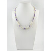 Exclusive necklace &quot;Soprano&quot; Amethyst facet, Pearls