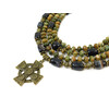 Exclusive necklace &quot;Alfreda&quot; Agate, barrel, Jasper rondel, 4 rows