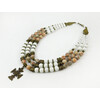 Exclusive necklace &quot;Barbara&quot; Agate, Jasper, 3 rows