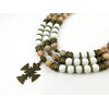 Exclusive necklace &quot;Barbara&quot; Agate, Jasper, 3 rows