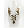 Exclusive necklace &quot;Barbara&quot; Agate, Jasper, 3 rows