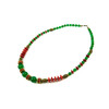 Exclusive necklace &quot;Vassa&quot; Chrysoprase, Coral rondel