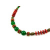 Exclusive necklace &quot;Vassa&quot; Chrysoprase, Coral rondel