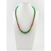 Exclusive necklace &quot;Vassa&quot; Chrysoprase, Coral rondel