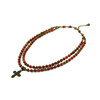 Exclusive necklace &quot;Svitlyana&quot;, Jasper sphere, 2 rows