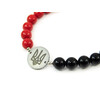 Bracelet &quot;Black and red&quot; Agate, Majorca