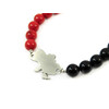 Bracelet &quot;Black and red 2&quot; Agate, Majorca