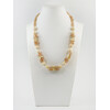 Exclusive necklace &quot;Malibu&quot; Mother-of-pearl, Sunstone crumb