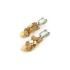 Exclusive earrings &quot;Malibu&quot; Mother-of-pearl, Sunstone crumb