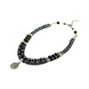 Exclusive necklace &quot;Justin&quot; Shungite, Hematite facet, 2 rows