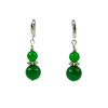 Exclusive earrings &quot;Kostantina&quot; chrysoprase barrel